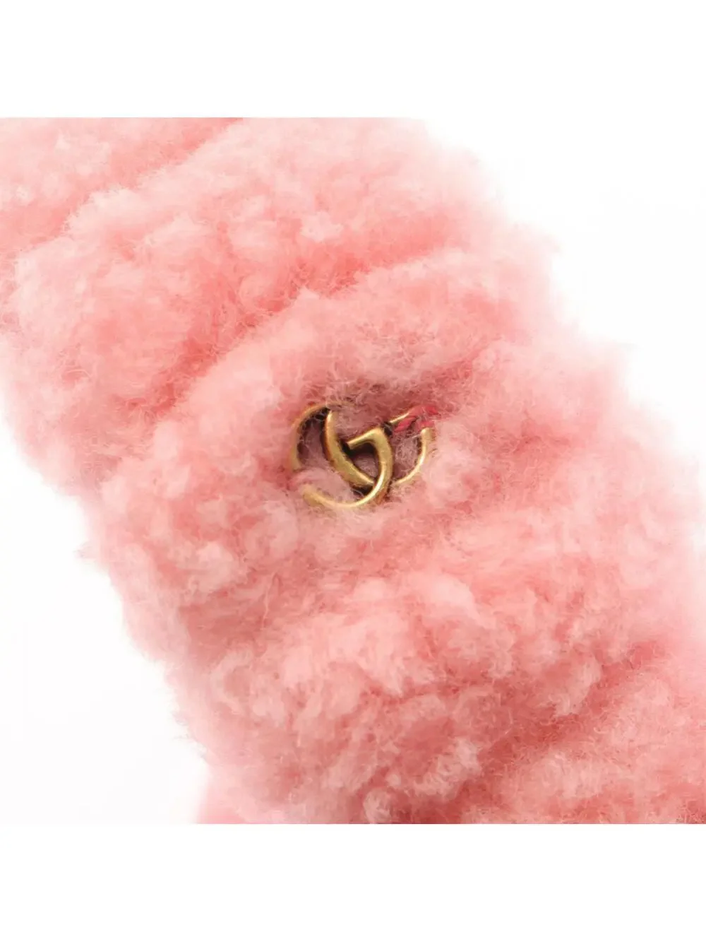 Gucci Double G Earmuffs Shearing Pink #293997G35B